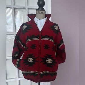 Red 100% wool Knit sweater